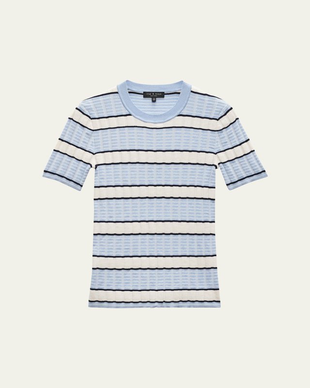 Eloise Stripe Short-Sleeve Tee